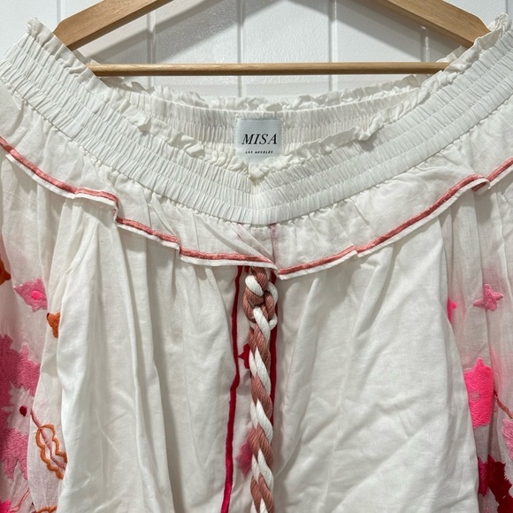 NWT Misa Los Angeles Off-the-shoulder Embroidered Too - Picture 6 of 9